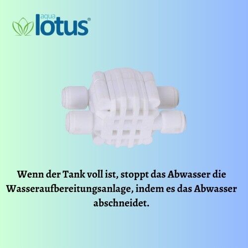 Abschaltautomatik Vierwegeventil mit 1/4 Schlauchanschluss für  Osmoseanlage Wasserfilter Umkehrosmose Ventil Kupplung Filter Absperrventil