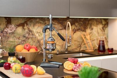 IMelo Manuelle Granatapfelpresse – Auch Für Orangen & Zitrusfrüchte, Edelstahl & Gusseisen